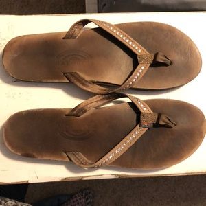 Rainbow sandals, size 8